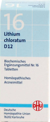 BIOCHEMIE DHU 16 Lithium chloratum D 12 Tabletten