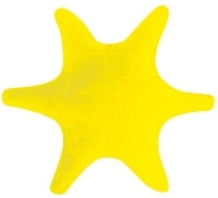 KIRSCHKERNKISSEN Stern gelb
