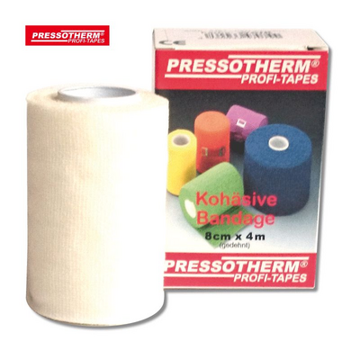 PRESSOTHERM Kohäsive Bandage 8 cmx4 m weiß