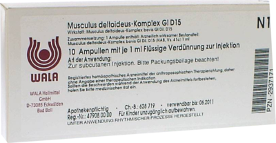 MUSCULUS DELTOIDEUS Komplex GL D 15 Ampullen