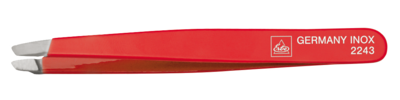 ERBE Pinzette color 9 cm rostfrei schräg rot