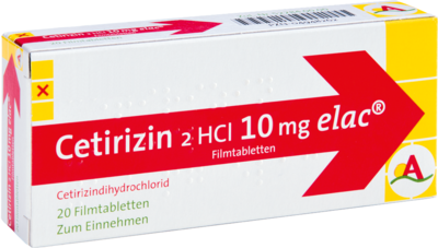 CETIRIZINDIHYDROCHLORID elac 10 mg Filmtabletten