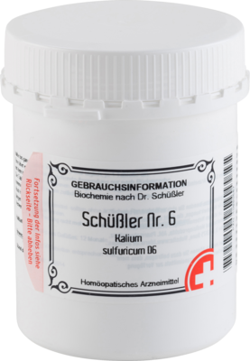 SCHÜSSLER NR.6 Kalium sulfuricum D 6 Tabletten
