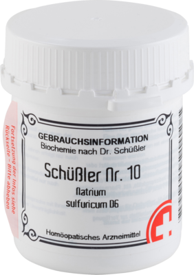 SCHÜSSLER NR.10 Natrium sulfuricum D 6 Tabletten