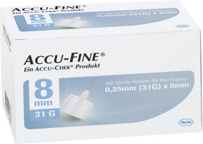 ACCU FINE sterile Nadeln f.Insulinpens 8 mm 31 G