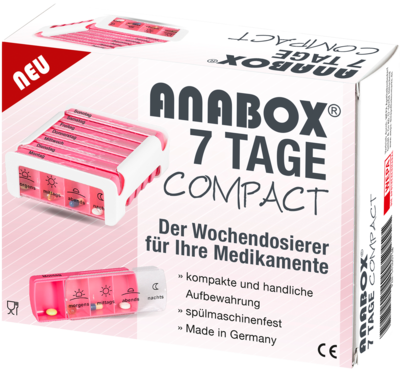 ANABOX Compact 7 Tage Wochendosierer pink/weiß