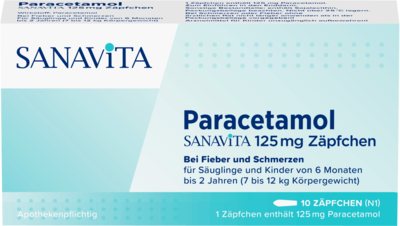 PARACETAMOL SANAViTA 125 mg Zäpfchen