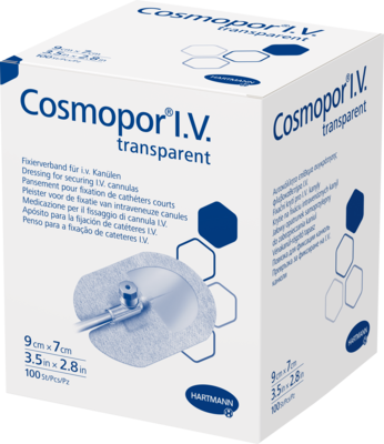 COSMOPOR I.V. transparent Fixierverb.7x9 cm steril