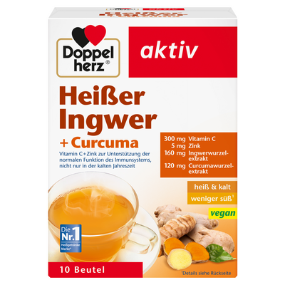 DOPPELHERZ heißer Ingwer+Curcuma Beutel