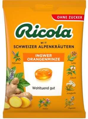 RICOLA o.Z.Beutel Ingwer Orangenminze Bonbons