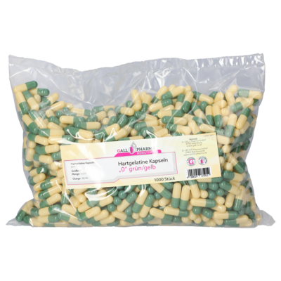 HARTGELATINEKAPSELN Gr.0 grün/gelb