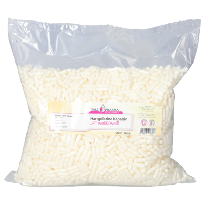 HARTGELATINEKAPSELN Gr.4 weiß/weiß