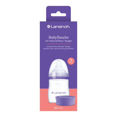 LANSINOH NaturalWave Babyflasche 160ml & Sauger S