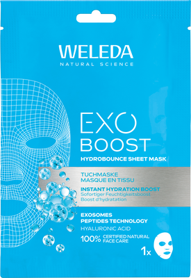 WELEDA Exo Boost Hydrobounce Tuchmaske Feuchtigk.