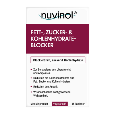 NUVINOL Fett- & Zucker- & Kohlenhydrateblock.Tabl.