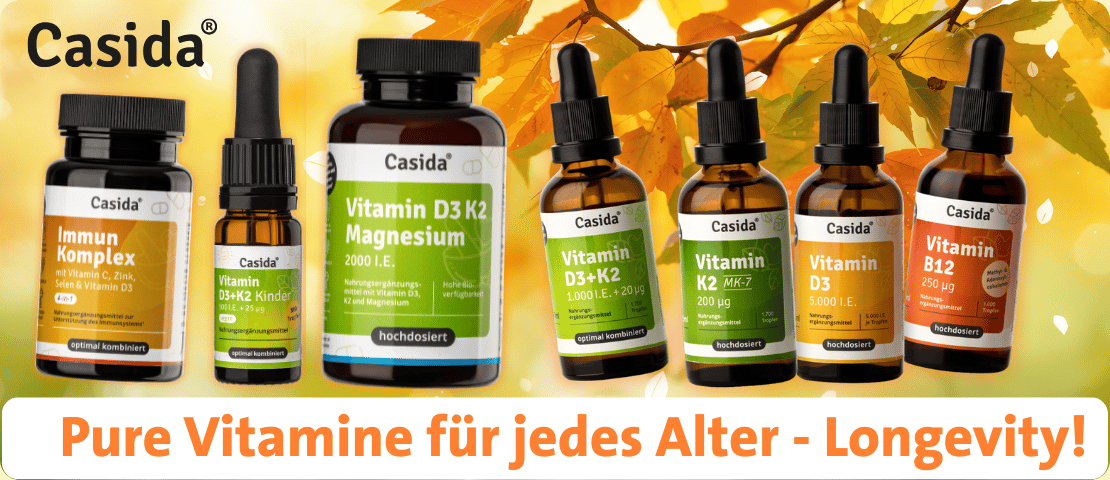 Vitamine Kinder B12 D3 K2 Erkältung Longevity