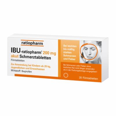 IBU-RATIOPHARM 200 mg akut Schmerztbl.Filmtabl.
