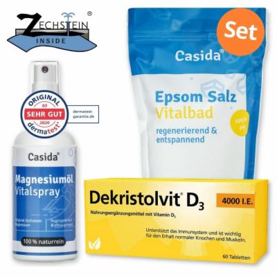 Dekristolvit D3 SET MAGNESIUMÖL, EPSOM SALZ