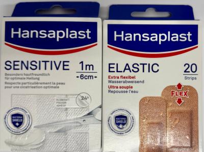 Hansaplast Sensitive 1mx6cm + Elastic 20 Strips
