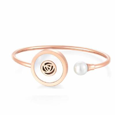 ARMREIFEN ROSEGOLD PERL MIT DIFFUSER ANHÄNGER