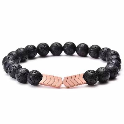 Lavastein Chakra Armband Äther. Öle bronze