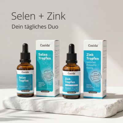 Selen Tropfen und Zink Tropfen Kombi