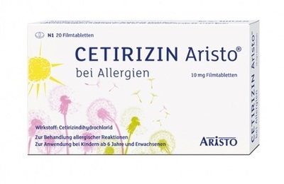 CETIRIZIN Aristo bei Allergien 10 mg Filmtabletten