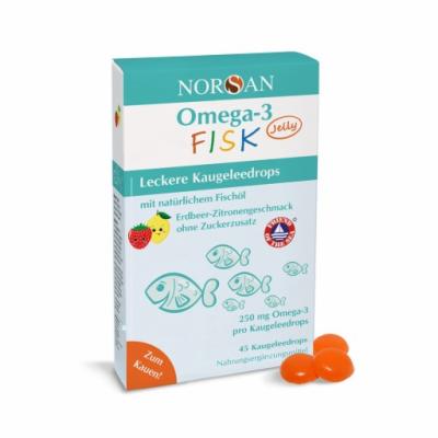 NORSAN Omega-3 FISK Jelly f.Kinder Dragees
