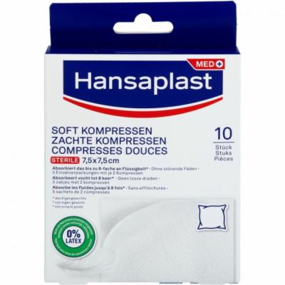 HANSAPLAST Soft Kompressen 7,5x7,5 cm steril